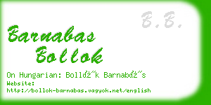 barnabas bollok business card